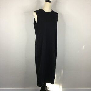 EVERLANE Higher Neckline 100% Organic Cotton Slit Hem Sleeveless Maxi Dress